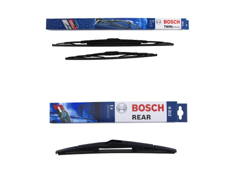 Bosch Windshield wipers discount set front + rear 604S+H312