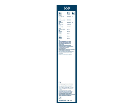 Bosch Windshield wipers discount set front + rear 650+400U, Image 11