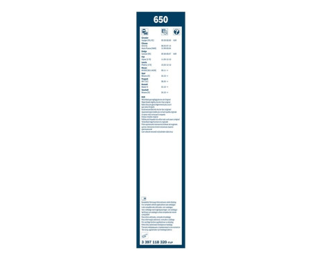 Bosch Windshield wipers discount set front + rear 650+400U, Image 15