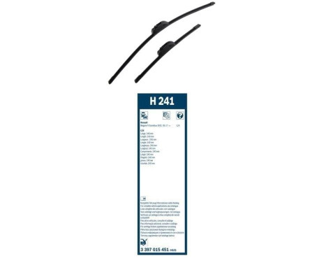 Bosch Windshield wipers discount set front + rear A115S+H241