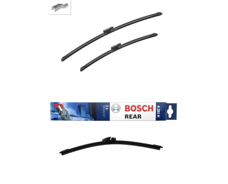 Bosch Windshield wipers discount set front + rear A322S+A281H