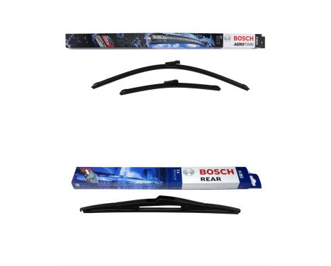 Bosch Windshield wipers discount set front + rear A414S+H353