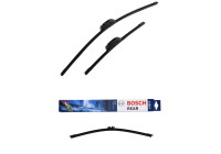 Bosch Windshield wipers discount set front + rear A523S+A351H