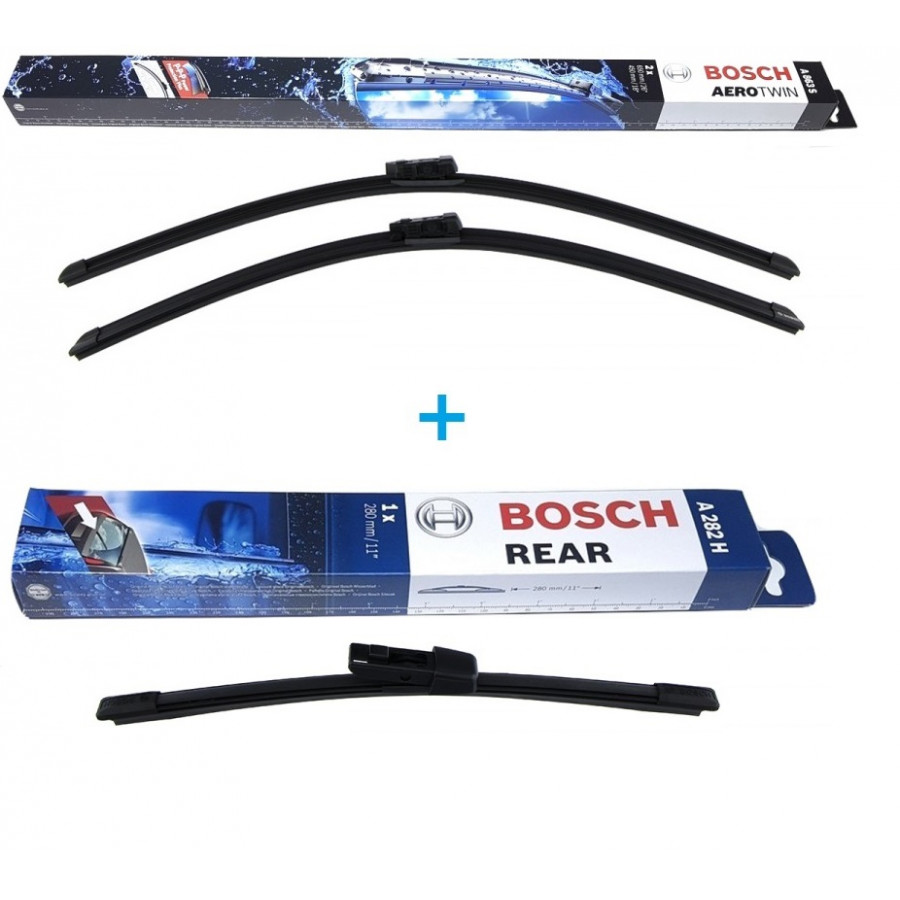 Bosch Windshield wipers discount set front + rear A863S+A282H