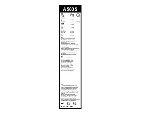 Bosch Windshield wipers discount set front + rear, Image 11
