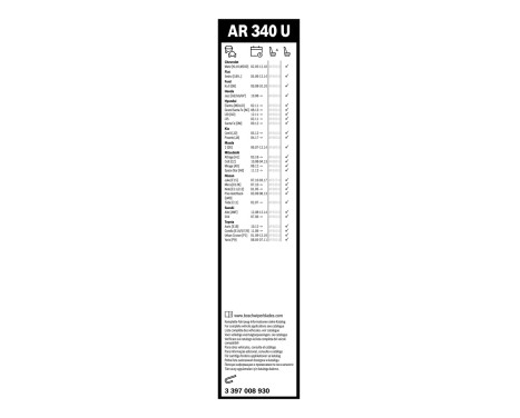 Bosch Windshield wipers discount set front + rear, Image 14