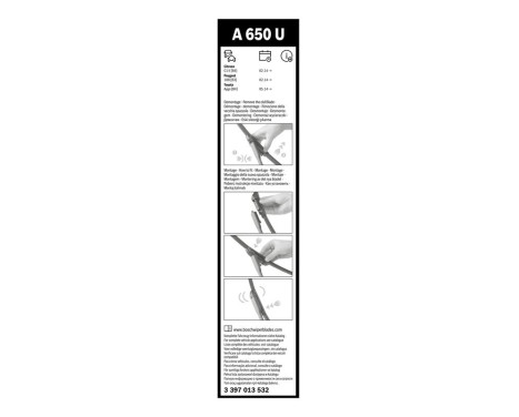 Bosch wiper Aerotwin A650U - Length: 650 mm - single front wiper, Image 9