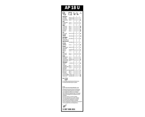 Bosch wiper Aerotwin AP18U - Length: 450 mm - single front wiper, Image 14