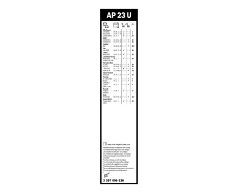 Bosch wiper Aerotwin AP23U - Length: 575 mm - single front wiper, Image 3