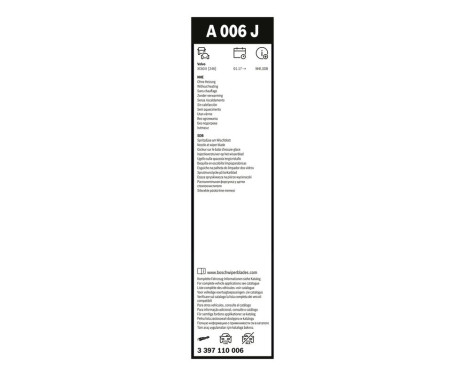 Bosch Wiper Blade 3397110006 (unheated only), Image 5