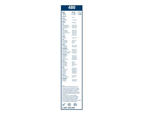 Bosch Wiper Blades Value Pack 480 + 550U, Image 21