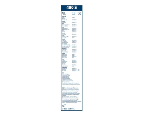 Bosch Wiper Blades Value Pack 480S + H550, Image 11