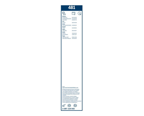 Bosch Wiper Blades Value Pack 481 + 380U, Image 22