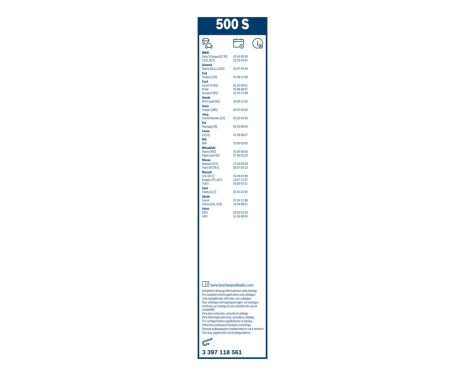 Bosch Wiper Blades Value Pack 500S + H407, Image 11