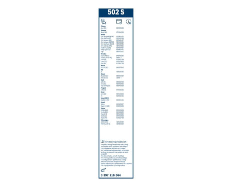 Bosch Wiper Blades Value Pack 502S + H480, Image 11