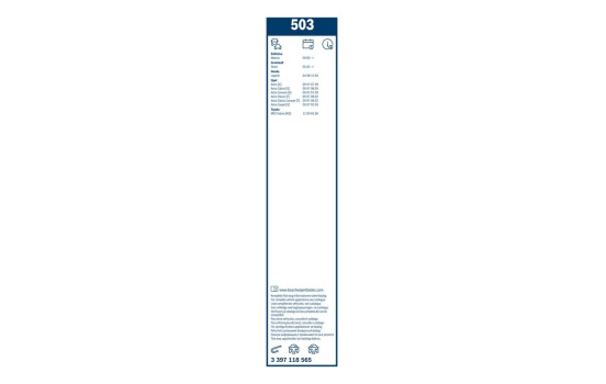 Bosch Wiper Blades Value Pack 503 + H341, Image 21