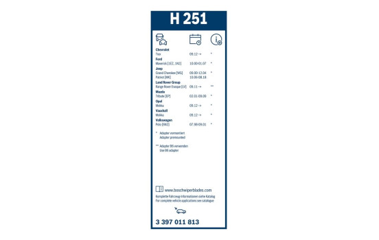 Bosch Wiper Blades Value Pack 530 + H251, Image 23