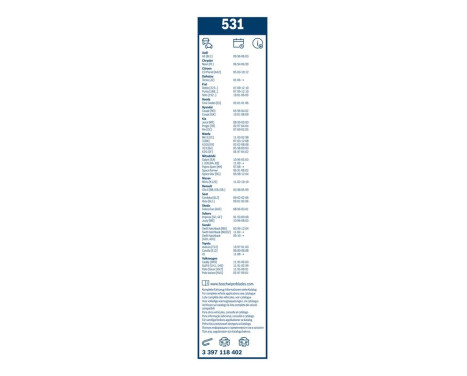 Bosch Wiper Blades Value Pack 531 + H250, Image 11