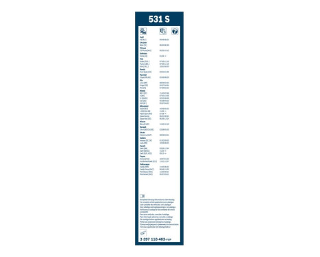 Bosch Wiper Blades Value Pack 531S + 450U, Image 18
