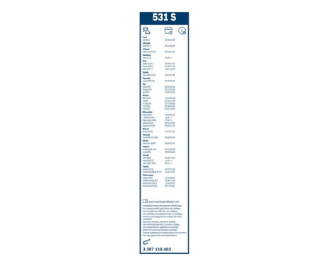 Bosch Wiper Blades Value Pack 531S + 450U, Image 22