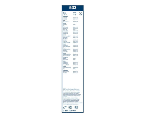 Bosch Wiper Blades Value Pack 533 + 550U, Image 21