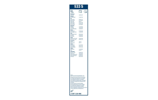 Bosch Wiper Blades Value Pack 533S + 380U, Image 11