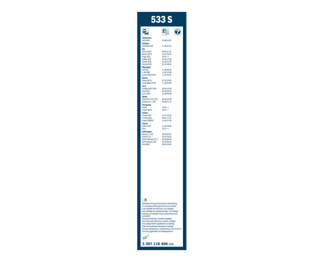 Bosch Wiper Blades Value Pack 533S + H341, Image 14