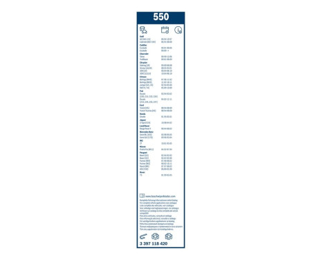 Bosch Wiper Blades Value Pack 550 + H300, Image 21