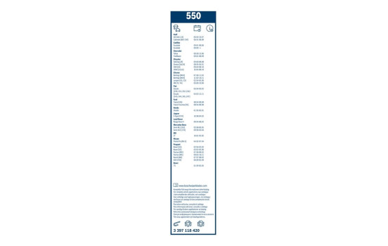 Bosch Wiper Blades Value Pack 550 + H450, Image 20