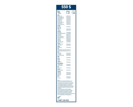 Bosch Wiper Blades Value Pack 550S + 500U, Image 22