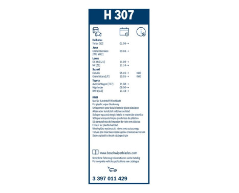 Bosch Wiper Blades Value Pack 551S + H307, Image 22