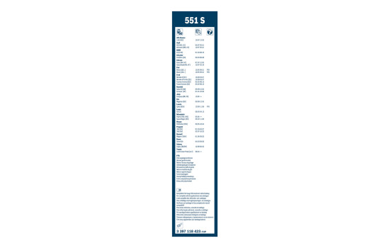 Bosch Wiper Blades Value Pack 551S + H405, Image 15