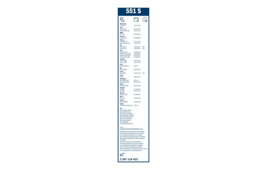 Bosch Wiper Blades Value Pack 551S + H405, Image 22
