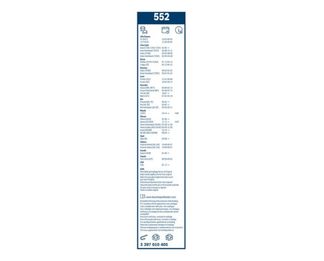 Bosch Wiper Blades Value Pack 552 + AM28H, Image 11