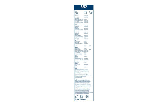 Bosch Wiper Blades Value Pack 552 + H409, Image 21