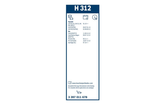 Bosch Wiper Blades Value Pack 601S + H312, Image 21