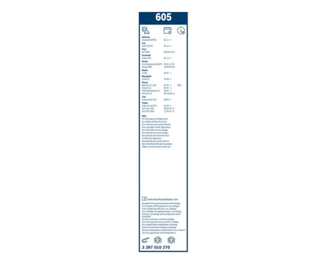 Bosch Wiper Blades Value Pack 605 + H200, Image 11