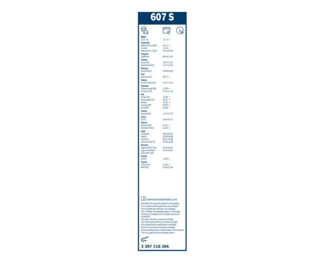 Bosch Wiper Blades Value Pack 607S + H550, Image 11