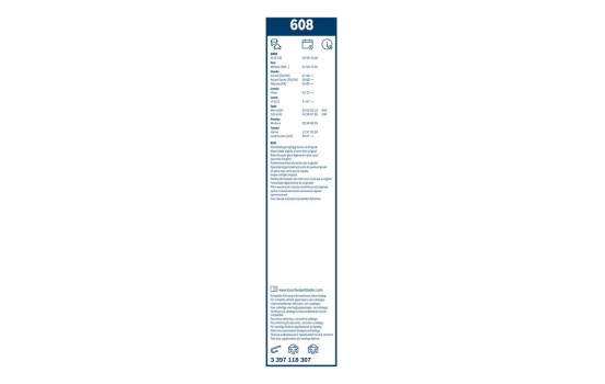 Bosch Wiper Blades Value Pack 608 + H309, Image 11