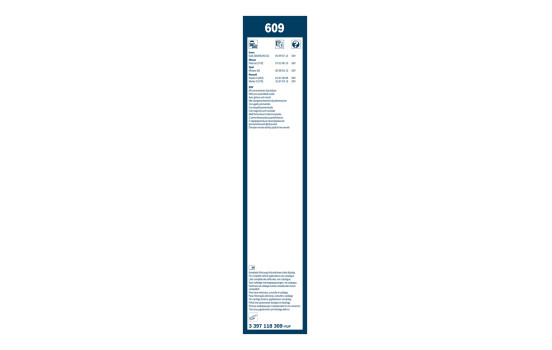 Bosch Wiper Blades Value Pack 609 + H400, Image 16