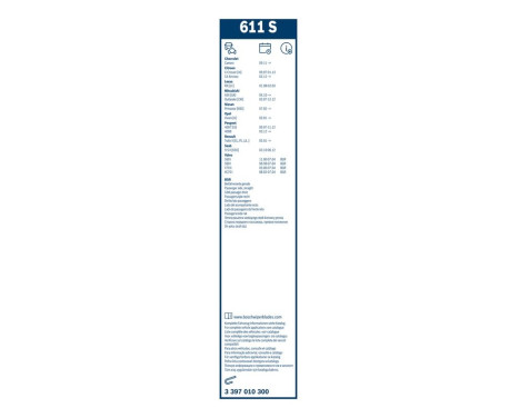 Bosch Wiper Blades Value Pack 611S + H306, Image 11