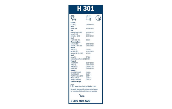 Bosch Wiper Blades Value Pack 612 + H301, Image 10