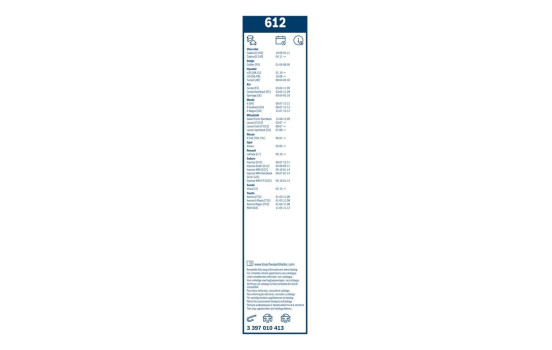 Bosch Wiper Blades Value Pack 612 + H301, Image 21