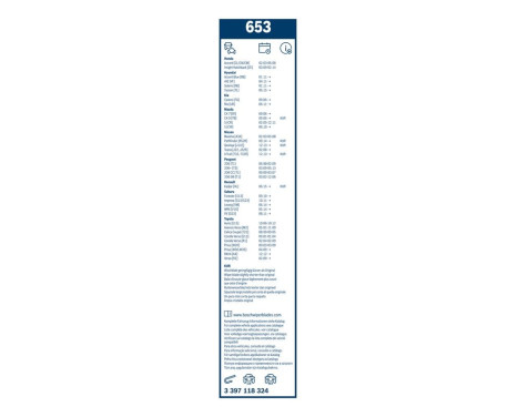 Bosch Wiper Blades Value Pack 653 + 400U, Image 22