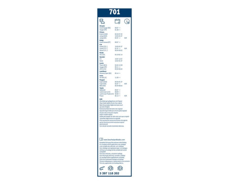 Bosch Wiper Blades Value Pack 701 + H309, Image 11