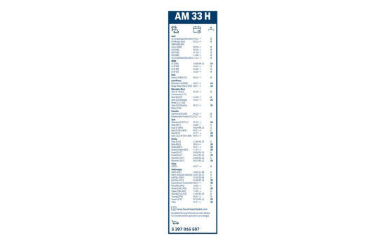 Bosch Wiper Blades Value Pack A206S + AM33H, Image 17