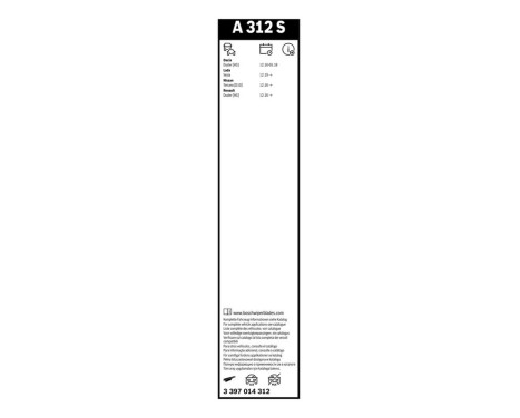 Bosch Wiper Blades Value Pack A312S + H301, Image 22