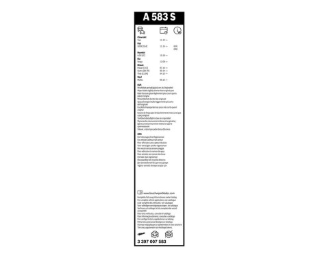 Bosch Wiper Blades Value Pack A583S + H840, Image 26