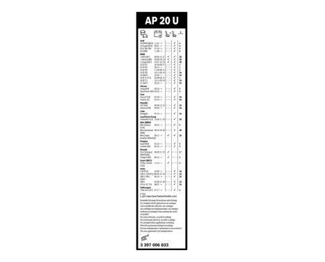 Bosch Wiper Blades Value Pack A697S + AP20U, Image 4