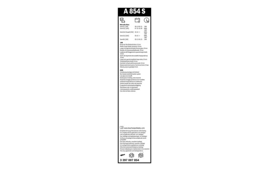 Bosch Wiper Blades Value Pack A854S + H840, Image 25